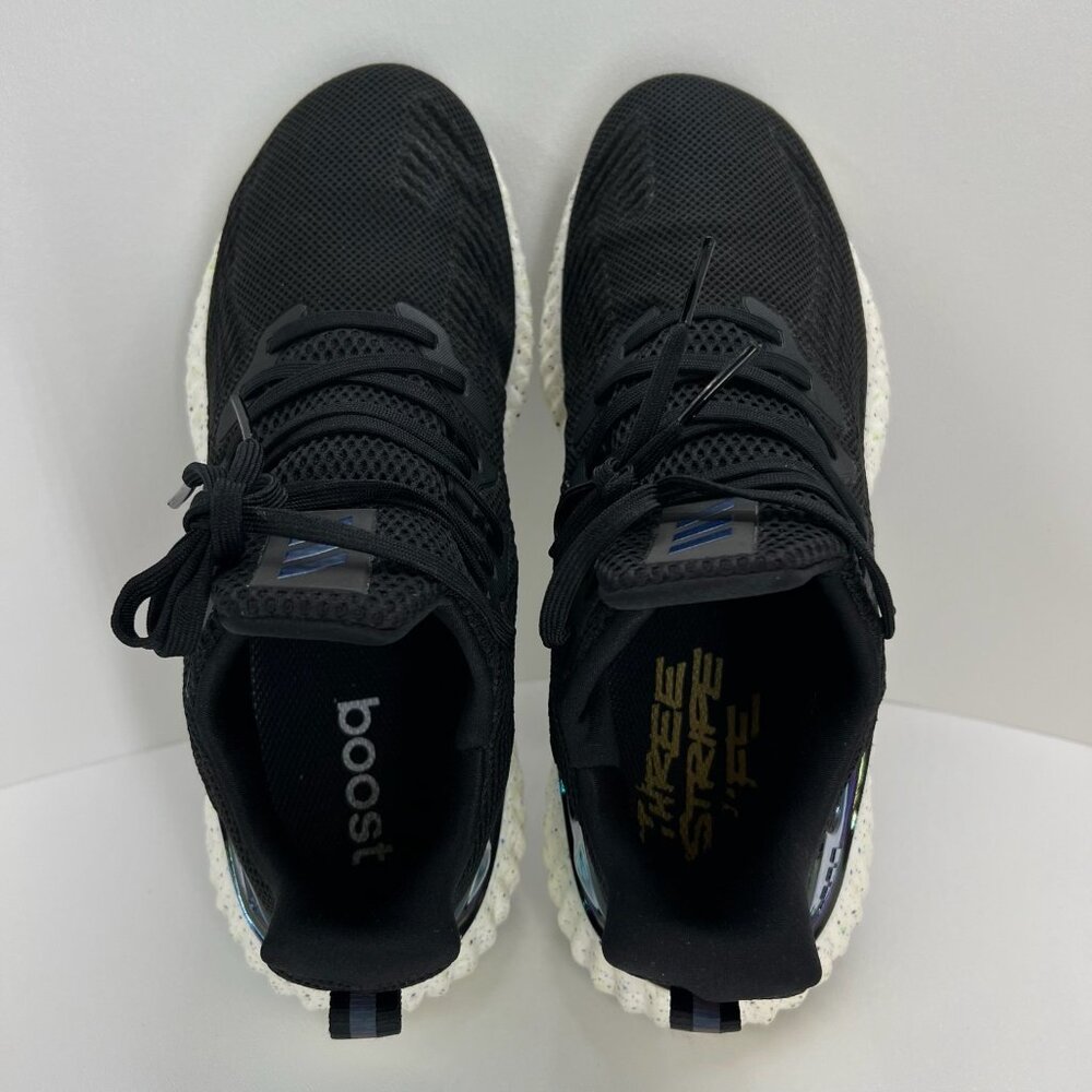 Adidas Alphaboost Running Shoes Men 10 Speckled Iridescent Breathable Core Black - Picture 11 of 14